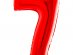 Κόκκινο Μπαλόνι Supershape Αριθμός-Νούμερο 7 (100εκ)