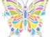 Πεταλούδα Πολύχρωμη Ολογραφικό Τύπωμα Μπαλόνι Supershape