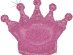 Crown Pink Holographic Design Balloon Supershape