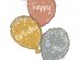 Three Balloons in One Supershape Balloon Happy Birthday Holographic and Glitter Design