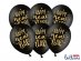 Μαύρα Μπαλόνια Λάτεξ Με Χρυσό Τύπωμα Happy New Year (6τμχ)