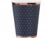 Blue paper cups with rose gold foiled edging and dots 10pcs