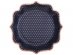 Blue paper plates with rose gold edging and dots 10pcs