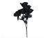 Bunch of black roses 35cm