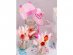 Pink lagurus decoration for party, baptism and wedding