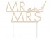 Mr and Mrs acrylic cake topper in gold champagne color