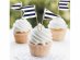 Decorative picks with flags in blue and white stripes design for a navy theme party