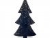 Navy blue Christmas tree decoration with gold stars 27cm