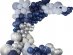 Navy blue and silver balloon garland - arch