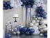 Navy blue and silver balloon garland for party decoration