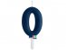 Navy blue number 0 birthday cake candle