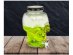 Glass drink dispenser in the shape of a skull for your bar decoration