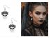 Earrings with skull design for Halloween and Carnival season