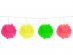 Neon colorful garland with pom pom 300cm