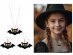 Bat necklace and earrings set for Halloween