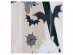 Hanging decorations for a Halloween party with bats and spiderwebs
