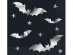 Μαύρες χαρτοπετσέτες με ασημοτυπία τις νυχτερίδες 20τμχ