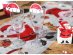 Paper glass decorations in the shape of Santa's hat for Christmas