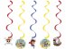 One Piece hanging swirl decorations for an anime theme party 5pcs