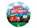 Happy Birthday οχήματα έκτακτης ανάγκης foil μπαλόνι 46εκ