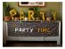 Party accessories fabric banner with Party Time message