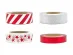 Passion red set of decorative adhesive tapes 4pcs
