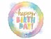 Pastel happy birthday foil balloon 45cm
