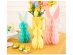 Pastel honeycomb bunnies for an Easter theme table decoration