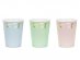 Pastel paper cups with gold foiled bows print 6pcs