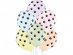 Pastel latex balloons with black paw print 6pcs