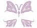 Butterfly face jewels stickers