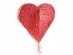 Red pull pinata in the shape of a heart 45cm