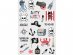 Pirate Party temporary tattoos 25pcs