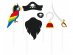 Pirates photo booth props 6pcs