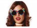 Colorful glasses with the musical notes and the disco ball