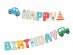 Πολύχρωμα οχήματα γιρλάντα Happy Birthday 250εκ