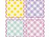 Colorful gingham placemats 8pcs