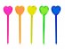 Colorful hearts decorative picks 24pcs