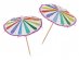 Colorful umbrellas decorative picks 10pcs
