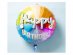 Colorful foil balloon with 3D Happy letters