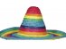 Colorful straw sombrero 50cm