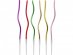 Metallic colors swirl candles 6pcs