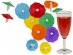 Glass markers πολύχρωμες ομπρελίτσες από σιλικόνη 6τμχ