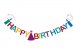 Πολύχρωμη γιρλάντα Happy Birthday για πάρτυ γενεθλίων από τσόχα