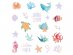 Colorful Ocean temporary tattoos 21pcs