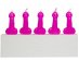 Willy's hot pink cake candles 5pcs