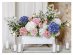 Artificial rose flower in powder pink color with 2 buds