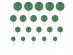 Green cake toppers balls 20pcs