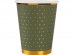 Olive green paper cups with gold foiled edging and dots 10pcs