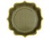 Olive green paper plates with gold edging and dots 10pcs